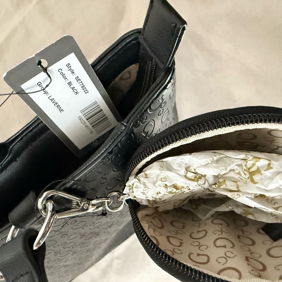 GUESS Black Patterned Tote - Picture 10 of 13